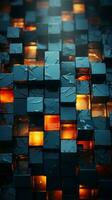3d rendering of an abstract wall made of blocks generative ai photo