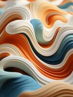 a 3d rendering of an abstract wave pattern generative ai photo