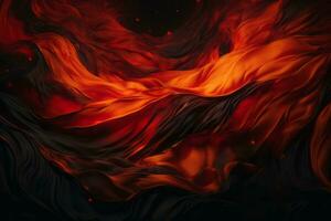 a black and red background with flames and smoke generative ai photo