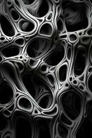 a black and white image of an abstract pattern generative ai photo