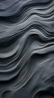 a black and white photo of waves on the surface of the water generative ai