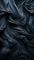 a black background with a lot of black fabric generative ai photo