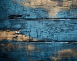 a blue painted wood background with some clouds in the sky generative ai photo