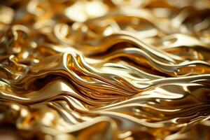 a close up image of a gold fabric generative ai photo