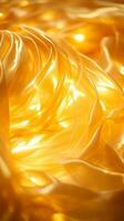 a close up image of a golden fabric generative ai photo