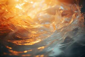 a close up image of an orange and yellow flame generative ai photo