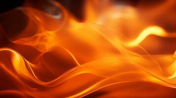 a close up image of flames on a black background generative ai photo