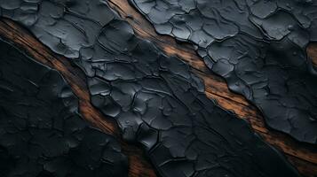 a close up of a black wood surface with some paint on it generative ai photo