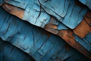 a close up of a blue painted wood wall generative ai photo