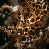 a close up of a brown and white substance generative ai photo