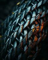 a close up of a braid of metal generative ai photo