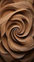 a close up of a brown swirl in the shape of a rose generative ai photo