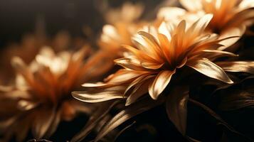 a close up of a bunch of brown flowers generative ai photo
