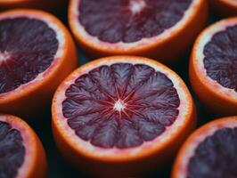a close up of a bunch of blood oranges generative ai photo