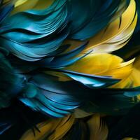 a close up of a bunch of colorful feathers generative ai photo