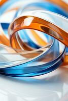 a close up of a bunch of colorful plastic rings generative ai photo