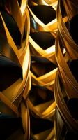 a close up of a bunch of gold metal tubes generative ai photo