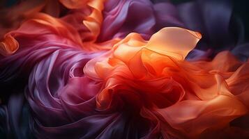 a close up of a colorful fabric on a black background generative ai photo