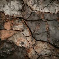 a close up of a cracked wall with cracks in it generative ai photo