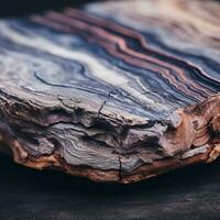 a close up of a piece of wood that has been painted with different colors generative ai photo