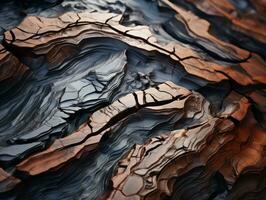 a close up of a piece of wood with cracks generative ai photo