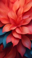 a close up of a red and blue flower generative ai photo