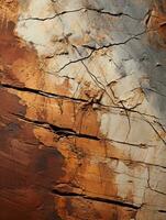 a close up of a rock wall with paint on it generative ai photo