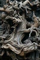 a close up of a tree that is made of wood generative ai photo