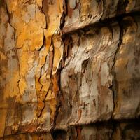a close up of a wall with paint peeling off of it generative ai photo