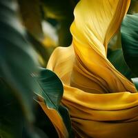 a close up of a yellow and green leafy plant generative ai photo