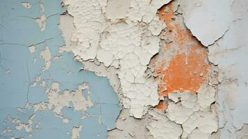 a close up of peeling paint on an old wall generative ai photo