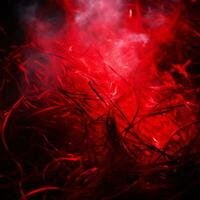 a close up of red smoke coming out of the ground generative ai photo