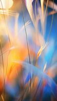 a close up of some colorful grasses generative ai photo