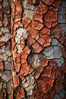 a close up of the bark of a tree generative ai photo