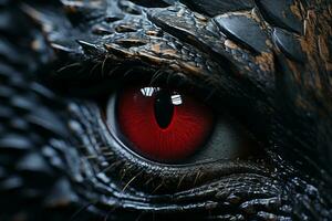 a close up of the eye of a dragon generative ai photo