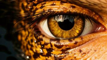 a close up of the eye of a lizard generative ai photo