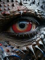 a close up of the eye of a dragon generative ai photo