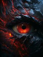 a close up of the eye of the dragon in the game of thrones generative ai photo