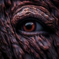 a close up of the eye of a tree generative ai photo