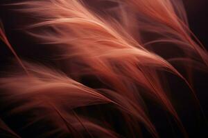 a close up photo of some red grass blowing in the wind generative ai