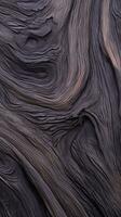 a close up view of a black wood texture generative ai photo