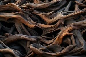 a close up view of a bunch of wood generative ai photo