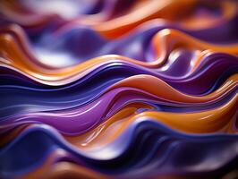 a close up view of a purple orange and blue wavy background generative ai photo