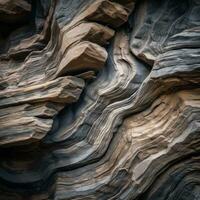 a close up view of a rock wall with wavy lines generative ai photo