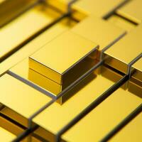 a close up view of gold bars stacked on top of each other generative ai photo