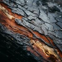 a close up view of the bark of a tree generative ai photo