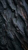 a close up view of the bark of a tree generative ai photo