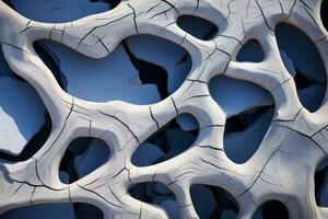 a close up view of the surface of a piece of wood generative ai photo