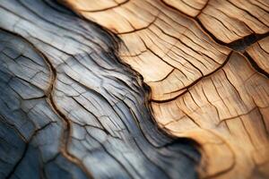 a close up view of the wood of a tree generative ai photo