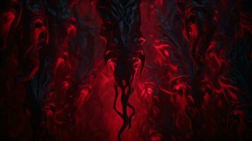 a dark red and black background with many tentacles generative ai photo